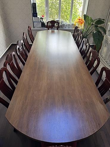 study table: Стол и стул для зала, Б/у, Самовывоз, Платная доставка, цвет - Коричневый — 2