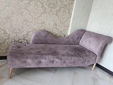 mebel materialı: Qonaq otağı üçün şık çarpayı-divan (şezlonq) - Dizayn: Asimmetrik — 1