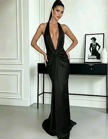 massimo dutti baletanke: Elegantna duga svečana haljina sa dubokim V dekolteom i vezivanjem za — 2