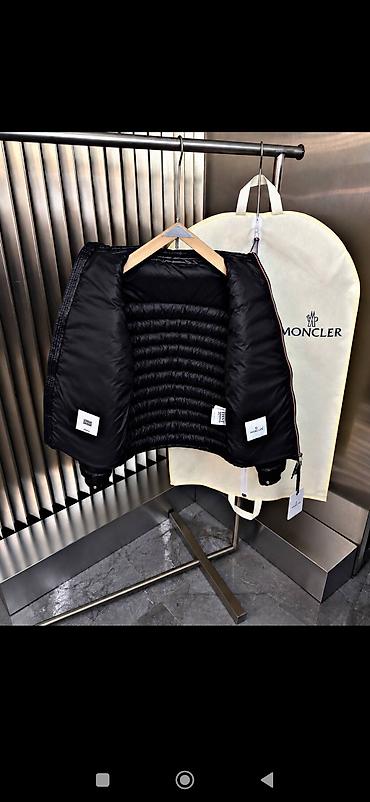пуховики монклер: Легкий пуховик Moncler - Модель: стеганая куртка без капюшона с — 6