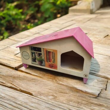 Yuvalar: Taxta pişik evi – “Burada yerim rahatdır” yazılı - Material — 7