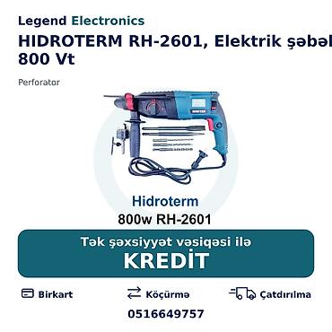 açar dest: Elan başlığı: Perforator HIDROTERM RH-2601, Elektrik şəbəkə, 800 Vt — 1