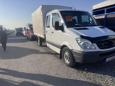 будка от спринтера: Mercedes-Benz Sprinter тентованный бортовой грузовик (двойная кабина) — 2