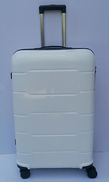 Putni koferi i torbe: Tvrdi kofer na točkićima – bela boja - Materijal: ABS/plastika sa — 3