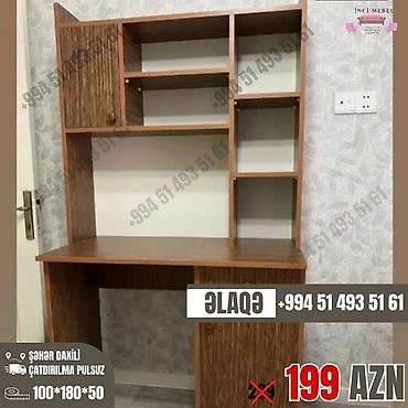 işlənmiş ofis stolu: Düz masa, Stulsuz, Polkalı, Siyirməli, Azərbaycan, Sadə laminat — 10
