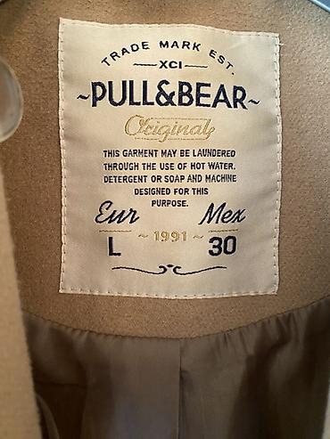 klassik geyimler: Palto, PULL&BEAR, L, rəng - Bej — 3