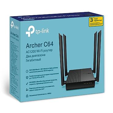 TP-Link Archer C64 AC1200 iki diapazonlu, qiqabit portlu Wi‑Fi routru