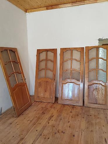 qapi taxta: Taxta otaq qapıları dəsti - Material: tam ağac (aşqar rəngli), təbii — 1