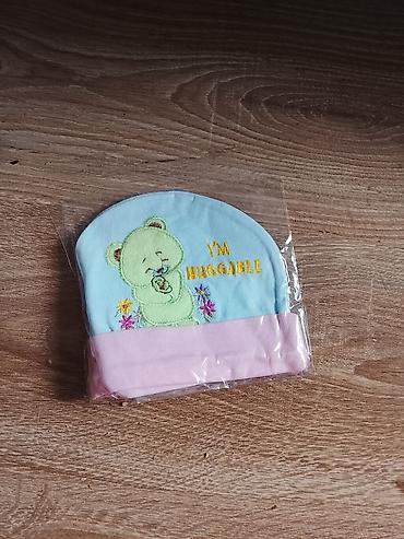 Детская шапочка для новорождённого - Цвет: нежно-голубой верх