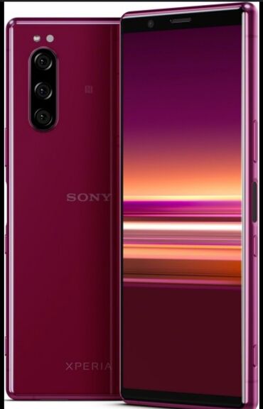 телефоны sony ericsson новинки: Sony Xperia 5, Б/у, 64 ГБ, цвет - Красный, 1 SIM