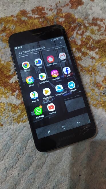Samsung Galaxy J2 Core, Б/у, 16 ГБ, цвет - Черный, 2 SIM