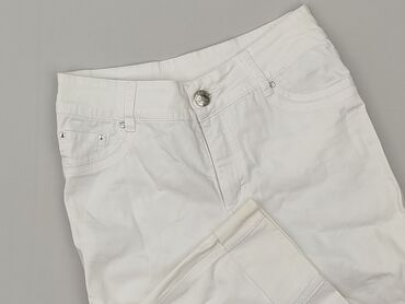 jeans jogger damskie: Spodnie 3/4 damskie, rozmiar S