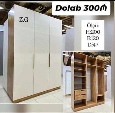 sumqayit dolablar: Yeni, 3 qapılı, Siyirməli, Açılan, Düz dolab — 1