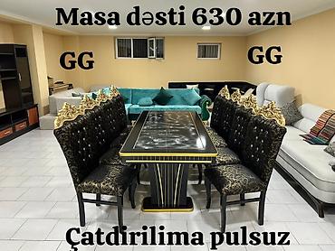 Yeni və Sifarişlə Masa dəsti 630 azn Rəng secimi var Masanin olçusu lalafo.az -da Yeni və Sifarişlə Masa dəsti 630 azn Rəng secimi var Masanin olçusu