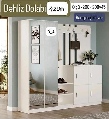 skaf kupe: Dəhliz dolabı – funksional və zərif dizayn. - Ölçü: 200 × 200 × 45 sm — 1