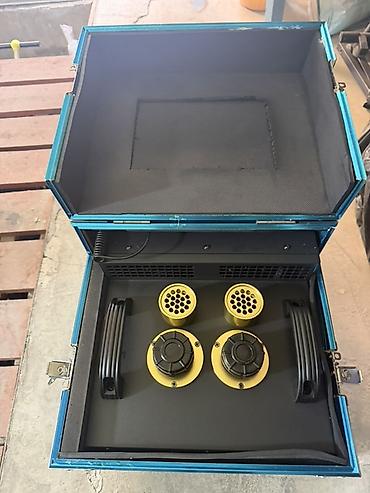 фаер шоу: HAZE -1500W . Tustu haze – inteqrə olunmuş flight-case korpusda — 2