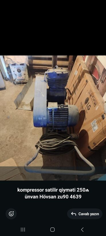 bir kamaz qumun qiymeti: *kompressor satilir qiyməti 250₼*
*ünvan Hövsan zu90 4639*