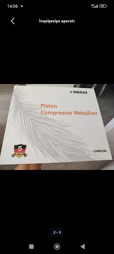 biostat kapsul terkibi: Məhsul: L’Docile Piston Compressor Nebulizer (model: LDNB2320) yeni — 1