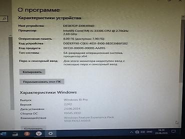 en ucuz mac: Stolüstü kompüter – Windows 10 Pro (22H2) Texniki göstəricilər: - — 2