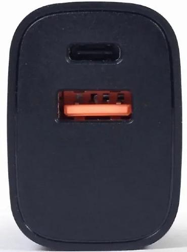 Adapteri i punjači za laptop: Gembird mrežni punjač sa 2 izlaza – USB-A i USB-C - Kompaktni zidni — 2