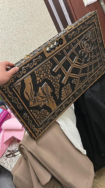 Nərdlər: Taxta nərd dəsti – əl işı - Material: Qoz ağacından hazırlanıb - — 5