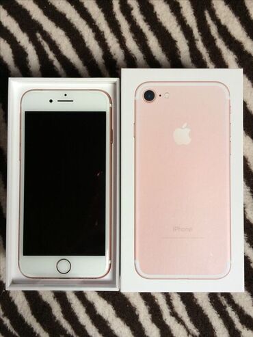 Apple iPhone: IPhone 7, Б/у, 128 ГБ, Розовый, Чехол, Коробка, 72 %