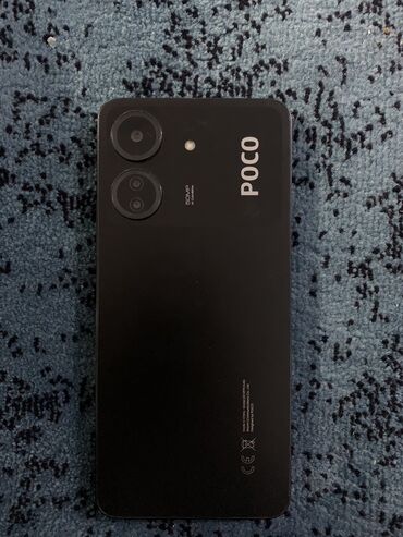 телефон роко: Poco C65, Б/у, 256 ГБ, цвет - Черный, 2 SIM