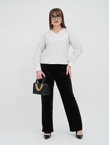 Блузки: Блузка из ткани с люрексом идеально дополнит ваш образ как деловой / — 7