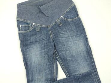 spodnie jeans w kwiaty: XS (EU 34), condition - Good