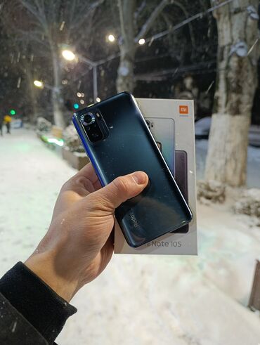 Redmi: Redmi, Redmi Note 10S, Б/у, 64 ГБ, цвет - Синий, 1 SIM, 2 SIM