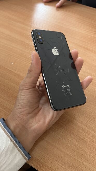 сим карта iphone 5s: IPhone X, Колдонулган, 256 ГБ, Каптама, Кабель, 100 %