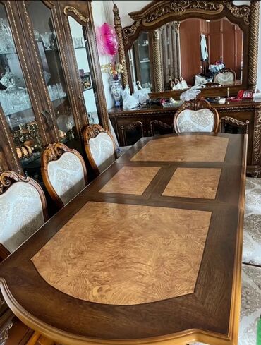 mebel destleri ve qiymetleri: Qonaq otağı üçün, Yeni, Açılan, Dördbucaq masa, 8 stul