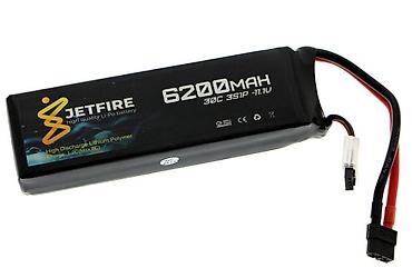 JetFire 11.1V 6200mAh 40C Li‑Po 3S Batareya Yüksək cərəyan tələb edən
