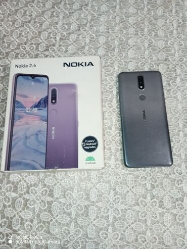 Nokia: Nokia 2.4, 32 GB, rəng - Boz, Sensor, Barmaq izi, İki sim kartlı