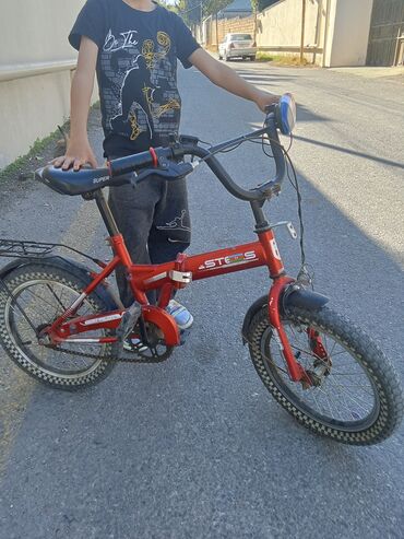 qarakisiyev ingilis dili: İki təkərli Uşaq velosipedi Stels, 16", sürətlərin sayı: 1, Ünvandan götürmə, Ödənişli çatdırılma