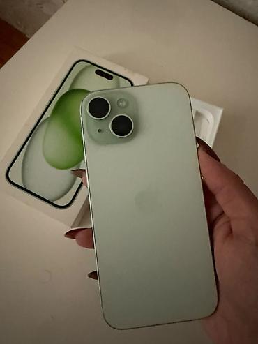 iphone telofon: IPhone 15, 128 GB, Alpine Green, Simsiz şarj, Face ID — 4