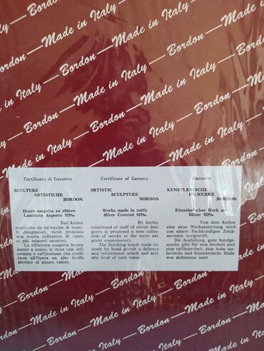 CD, DVD диски и кассеты: İtalyan “Bordon” (Creazioni Artistiche Bordon) dekorativ tablo. -