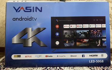 smart tv телевизор: Бренд - YASIN, модель 50»G10, р Разрешённая способность 4K UHD (3860 x