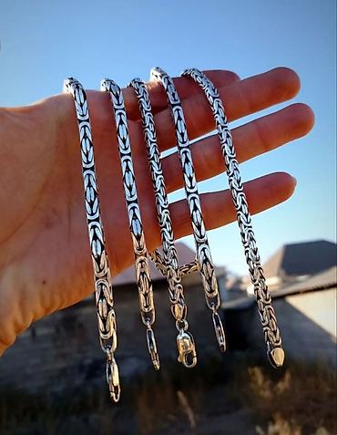 Серебряные цепочки: Серебряная цепь 50 гр 58 см плетение Бисмарк Серебряные цепи и — 27