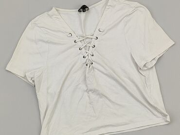 białe t shirty v neck: Top New Look, 2XL (EU 44), condition - Good