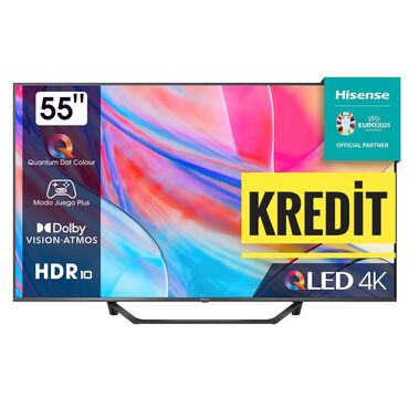 hisense 12: Yeni Televizor Hisense QLED 55" 4K (3840x2160), Pulsuz çatdırılma