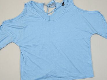 błękitna eleganckie bluzki: Bluzka Damska, Shein, L, stan - Idealny