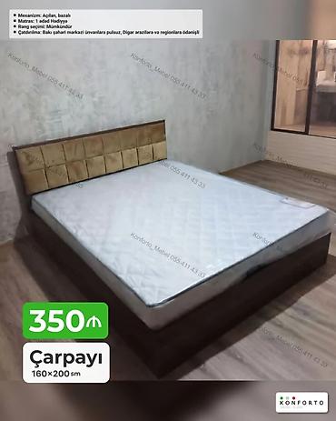 Çarpayı – 160×200 sm - Mexanizm: açılan, bazalı (yüklük üçün içi