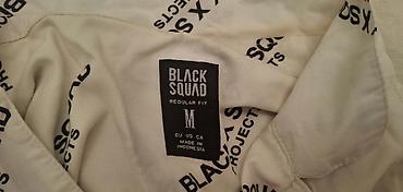 ağ sarucka: Qısaqol kişi köynəyi – “BLACK X SQUAD” loqolu dizayn - Rəng: ağ fon — 3