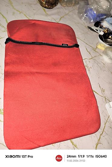uşaq cantalar: Qırmızı noutbuk qolçatı (sleev) – neopren material - Rəng: qırmızı — 1