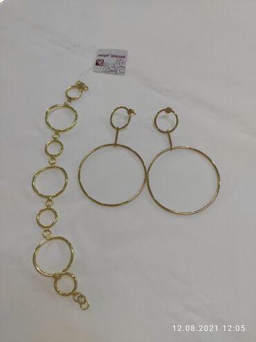 золотая цепочка женская цена: Италия Эксклюзив Браслет+ Серьги Серебро покрыто желтое золото пробы