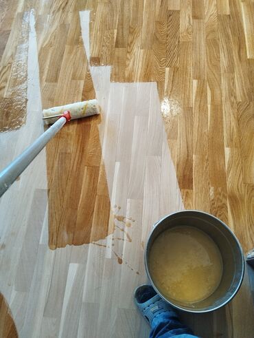 Döşəmə işləri: Pol ve parketlerin yonulub laklanmasi yuksek seviyyede — 16
