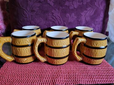 Čaše: Servis krigli za pivo iz 60,70ih. Kravsko Cehoslovacka. Servis — 6