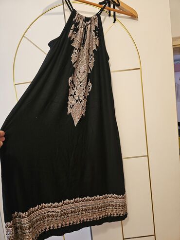 pamučne haljine: One size, bоја - Crna, Na bretele