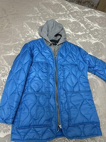 tuklu kurtka: Qadın/Unisex quilted gödəkçə - Rəng: parlaq mavi - Dizayn — 1